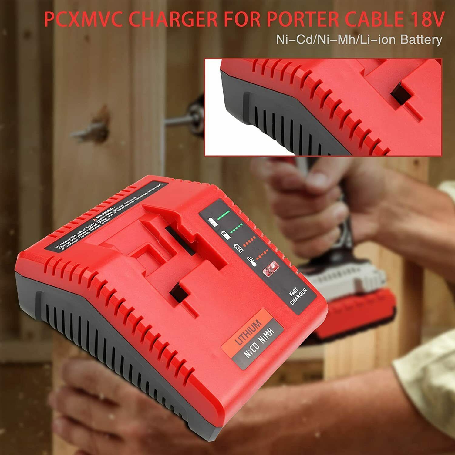 18V PCMVC PCLMVC Charger for Porter Cable Lithium Ni-MH Ni-Cd battery 18V PCMVC PCLMVC Charger for Porter Cable Lithium Ni-MH Ni-Cd battery